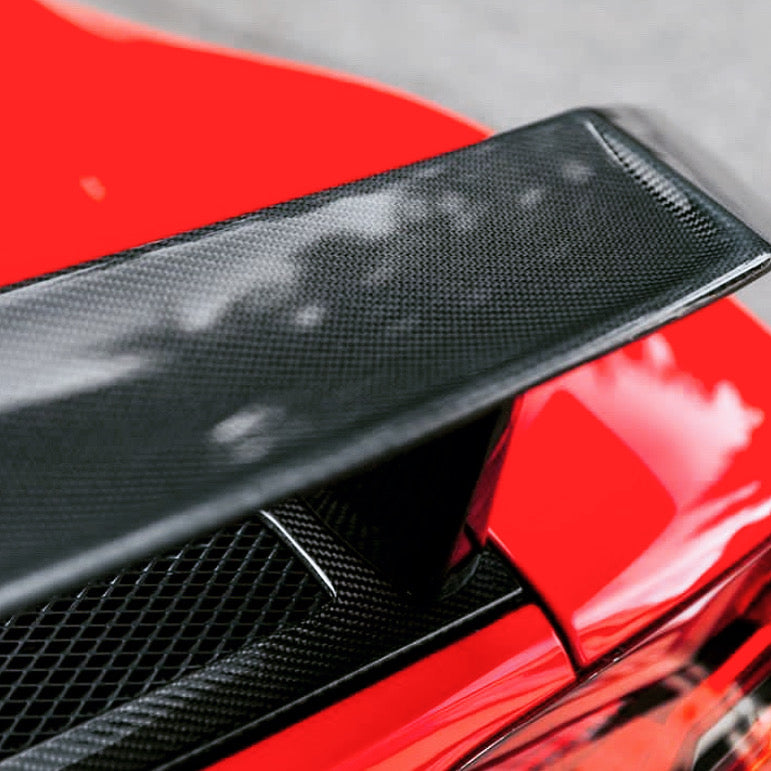 Matte R8 With Wing Audi R8 GT Wing (Gen2-Style)| Audi R8 Wing 2-Inch Higher Option